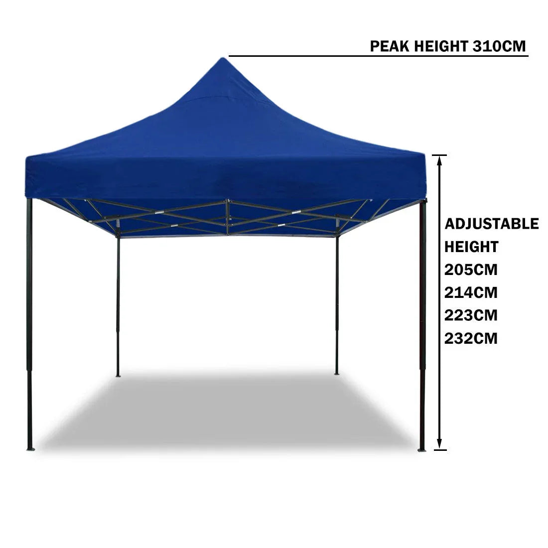 3x3m Pop Up Gazebo Outdoor Tent Folding Marquee Party Camping Market Canopy - blue - Mekamart Australia
