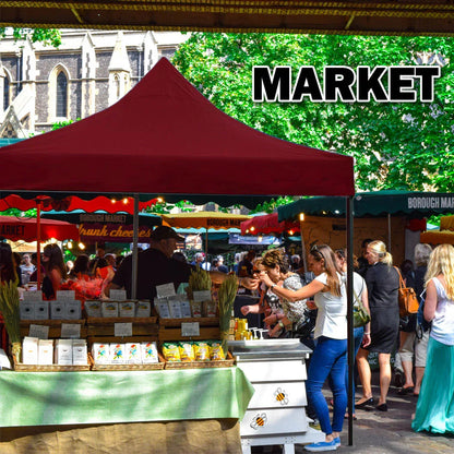 3x3m Pop Up Gazebo Outdoor Tent Folding Marquee Party Camping Market Canopy - red - Mekamart Australia