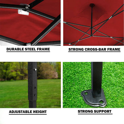 3x3m Pop Up Gazebo Outdoor Tent Folding Marquee Party Camping Market Canopy - red - Mekamart Australia