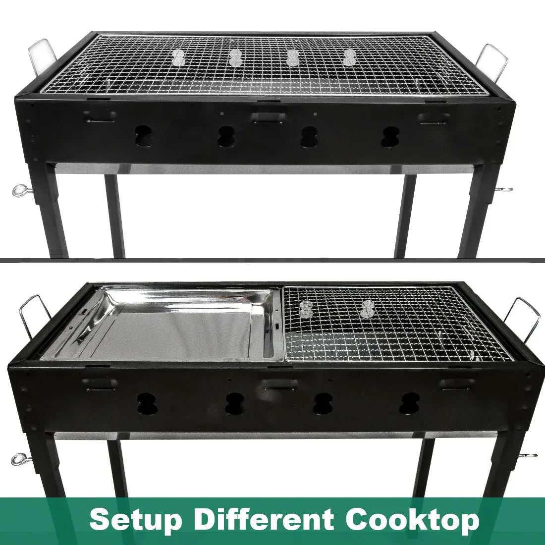 Large Portable Charcoal Outdoor BBQ Barbecue Grill Set - Mekamart Australia