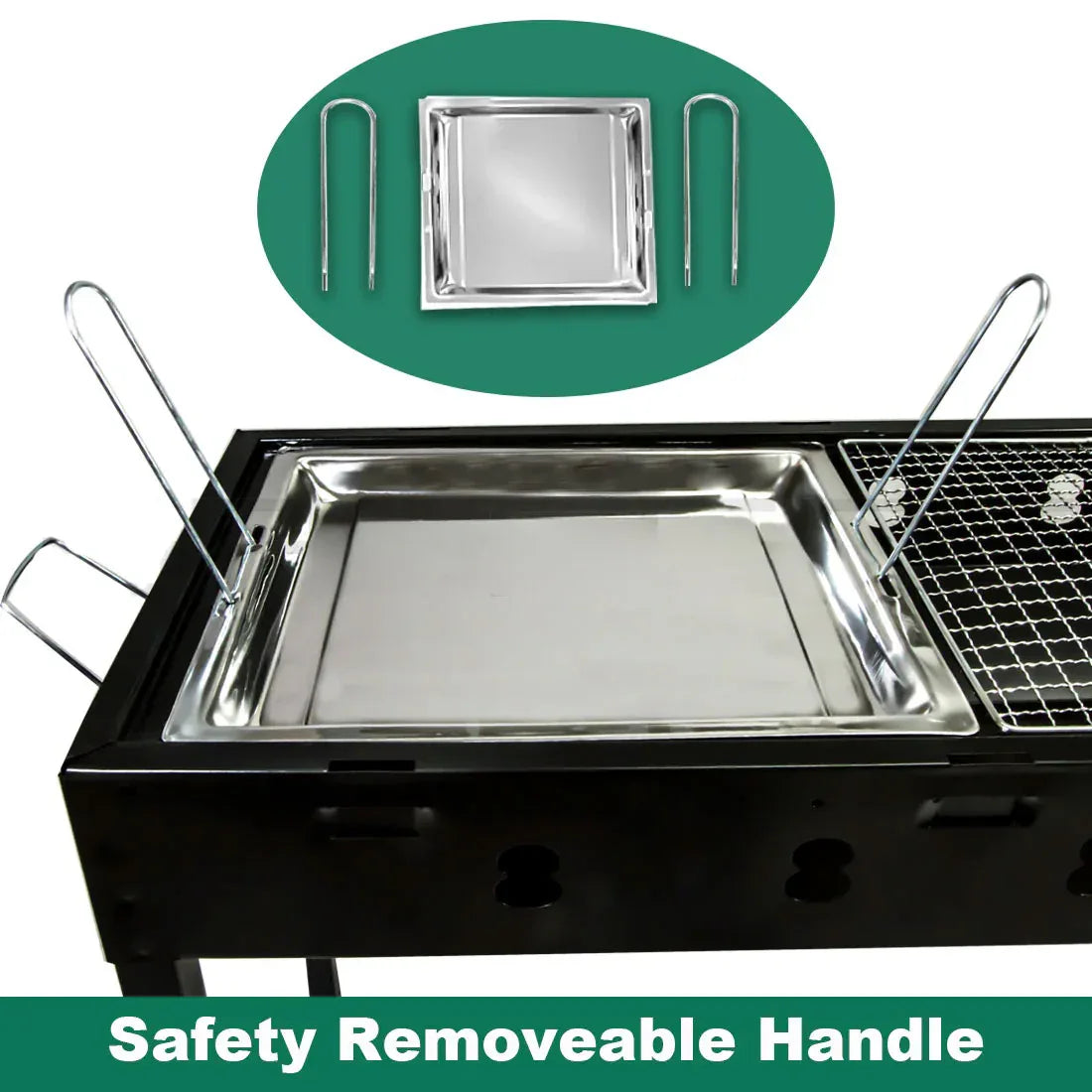Large Portable Charcoal Outdoor BBQ Barbecue Grill Set - Mekamart Australia