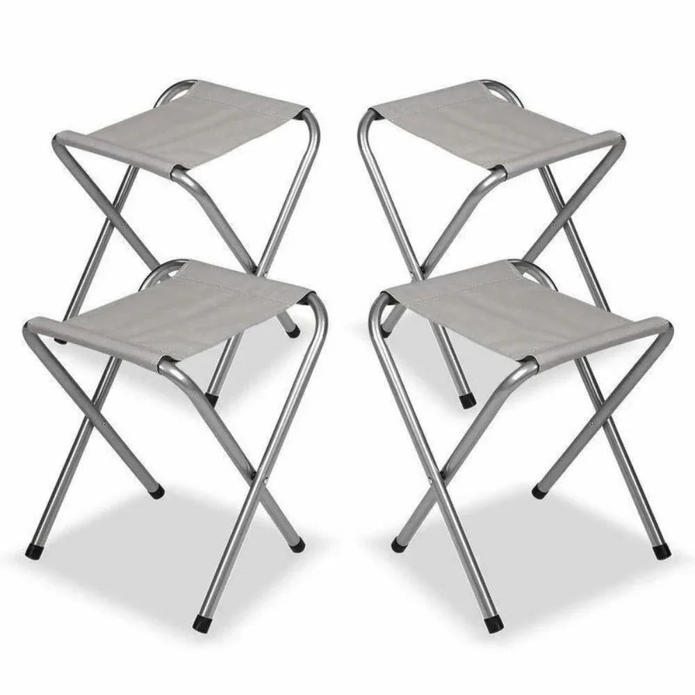 Portable Folding Picnic Camping Set BBQ Party Aluminium Table 4 Foldable Chairs - Mekamart Australia