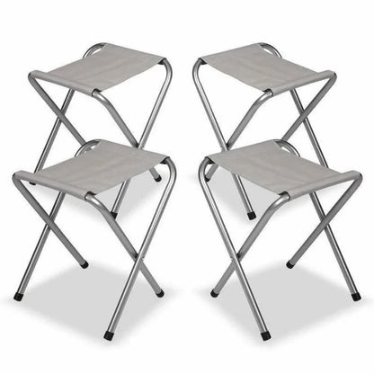Portable Folding Picnic Camping Set BBQ Party Aluminium Table 4 Foldable Chairs - Mekamart Australia