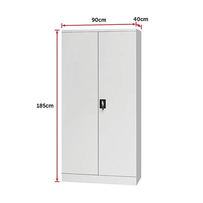 Two-Door Shelf Office Gym Filing Storage Locker Cabinet Safe - Mekamart Australia