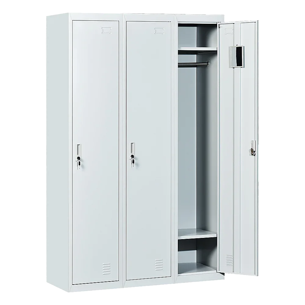 Three-Door Side by Side Office Gym Shed Storage Locker - Mekamart Australia