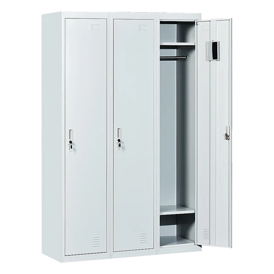 Three-Door Side by Side Office Gym Shed Storage Locker - Mekamart Australia