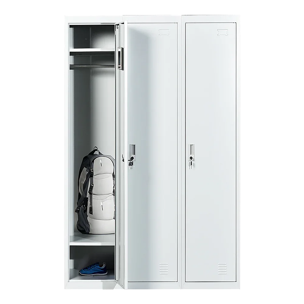 Three-Door Side by Side Office Gym Shed Storage Locker - Mekamart Australia