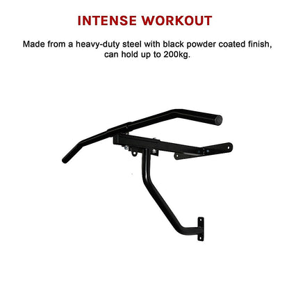 Wall Chin Up & Pull Up Bar with Punching Bag and Speedball Station Combo