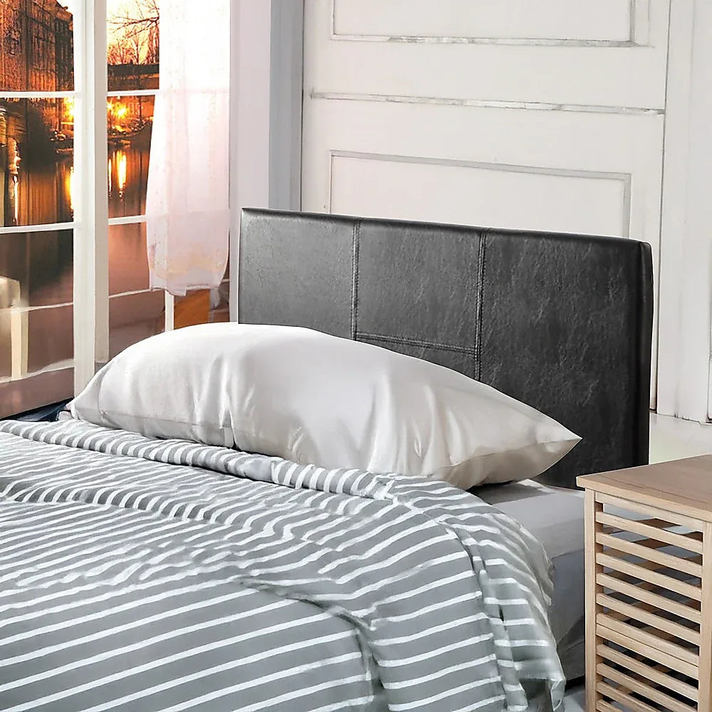 PU Leather Single Bed Headboard Bedhead - Black - Mekamart Australia