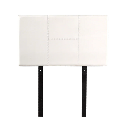 PU Leather Single Bed Headboard Bedhead - White - Mekamart Australia