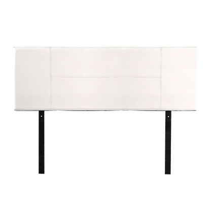PU Leather Queen Bed Headboard Bedhead - White - Mekamart Australia