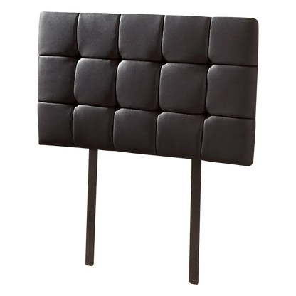 PU Leather Single Bed Deluxe Headboard Bedhead - Black - Mekamart Australia