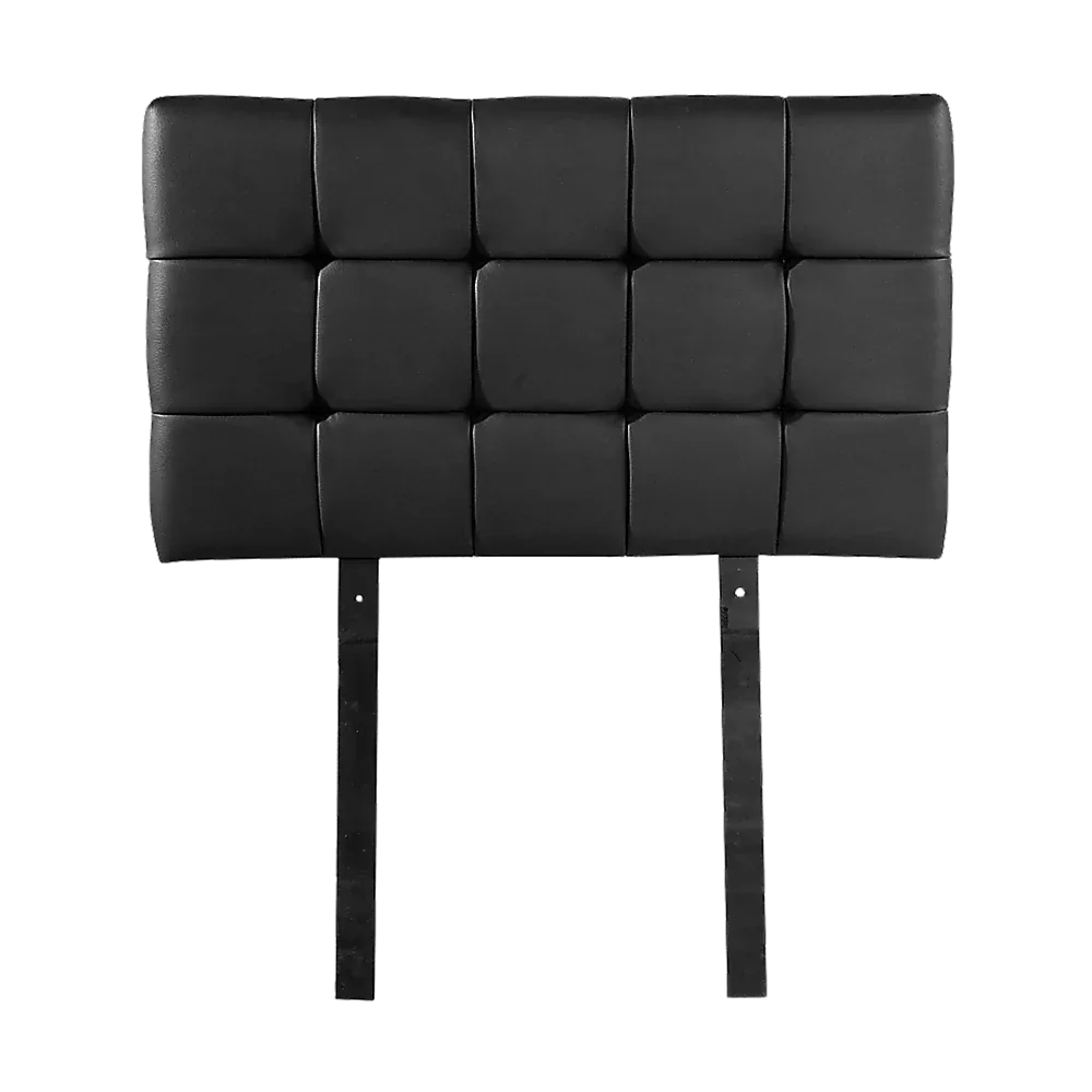 PU Leather Single Bed Deluxe Headboard Bedhead - Black - Mekamart Australia