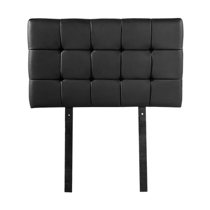 PU Leather Single Bed Deluxe Headboard Bedhead - Black - Mekamart Australia