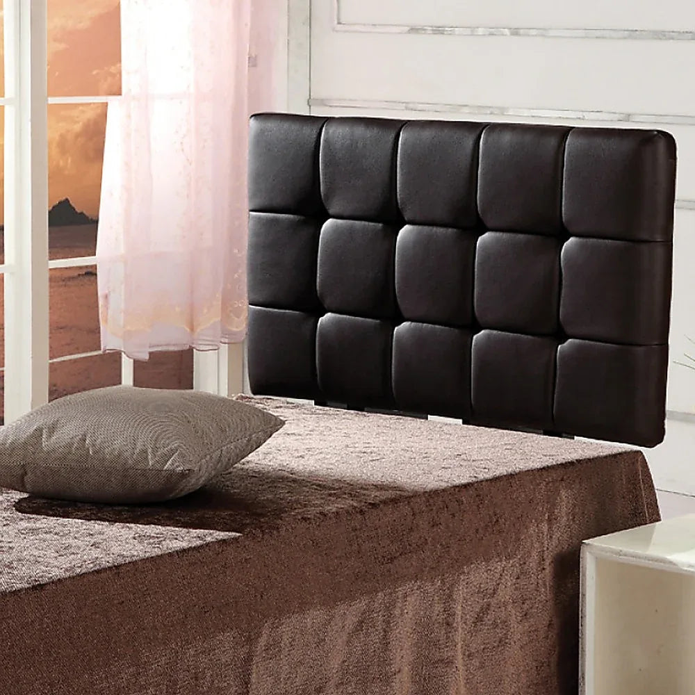 PU Leather Single Bed Deluxe Headboard Bedhead - Black - Mekamart Australia