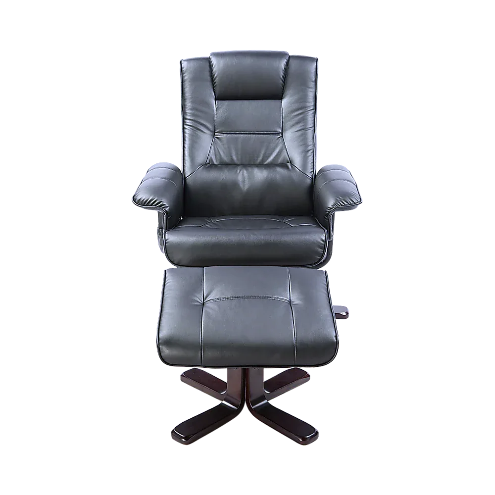 PU Leather Massage Chair Recliner Ottoman Lounge Remote - Mekamart Australia
