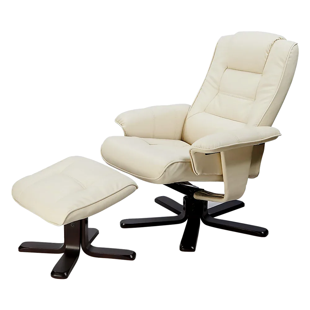 PU Leather Massage Chair Recliner Ottoman Lounge Remote - Mekamart Australia