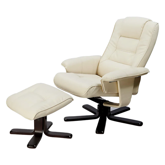 PU Leather Massage Chair Recliner Ottoman Lounge Remote - Mekamart Australia