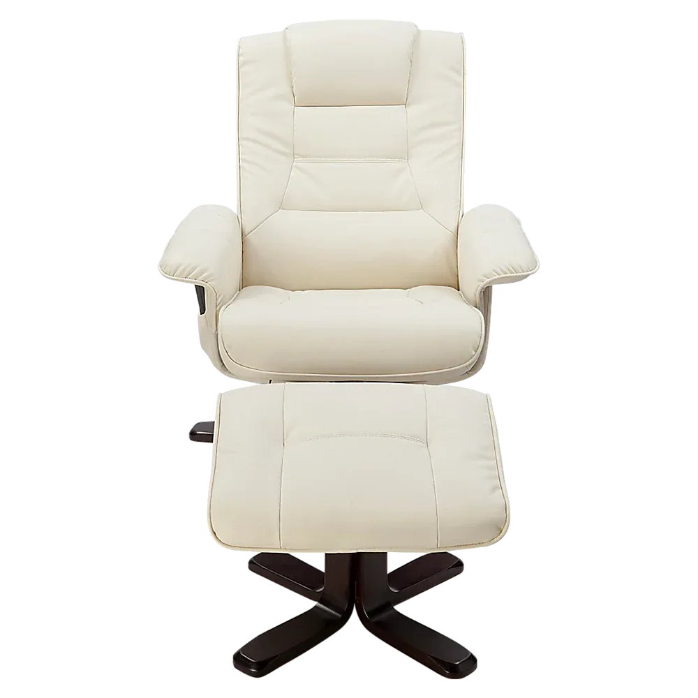 PU Leather Massage Chair Recliner Ottoman Lounge Remote - Mekamart Australia