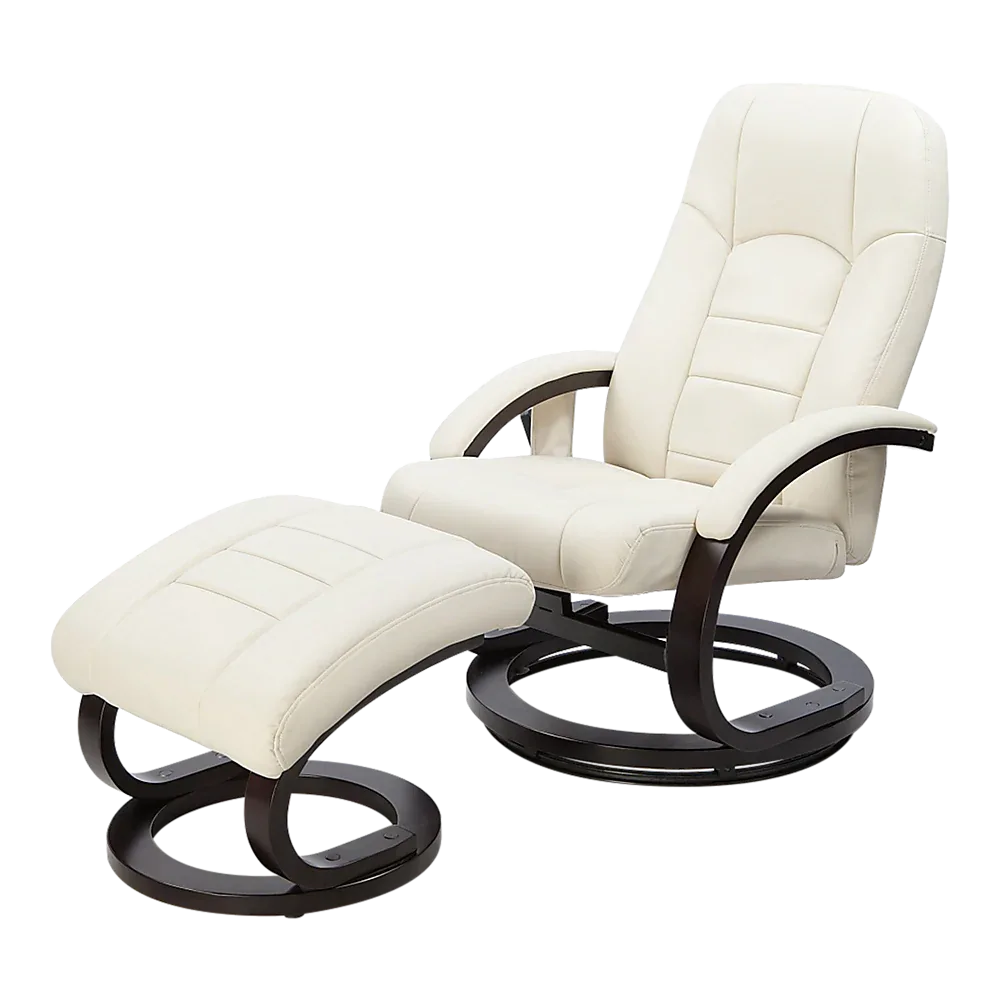PU Leather Deluxe Massage Chair Recliner Ottoman Lounge Remote - Mekamart Australia