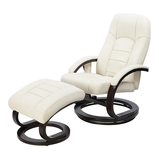 PU Leather Deluxe Massage Chair Recliner Ottoman Lounge Remote - Mekamart Australia