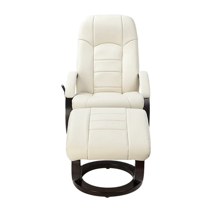 PU Leather Deluxe Massage Chair Recliner Ottoman Lounge Remote - Mekamart Australia