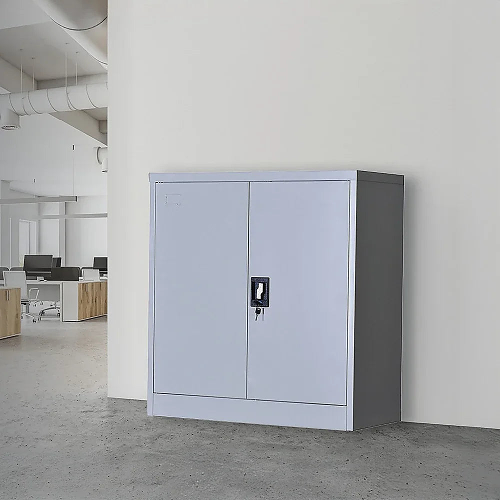 Two-Door Shelf Office Gym Filing Storage Locker Cabinet Safe - Mekamart Australia