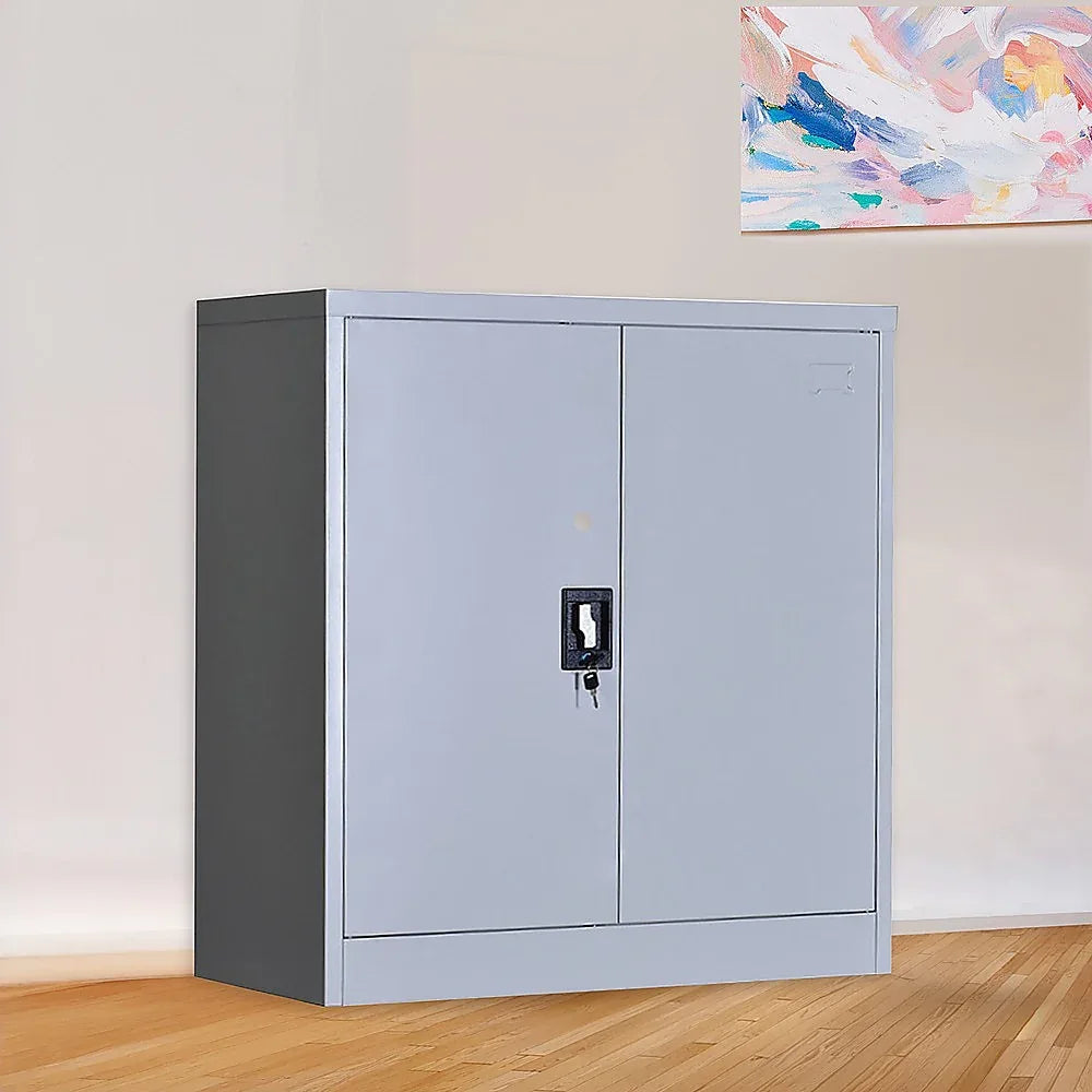Two-Door Shelf Office Gym Filing Storage Locker Cabinet Safe - Mekamart Australia
