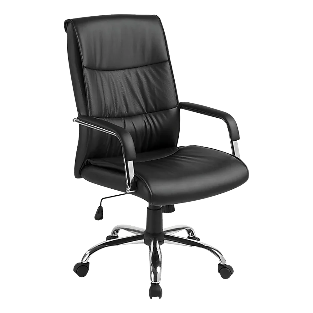 PU Leather Office Chair – Ergonomic Executive Swivel Desk Chair with Padded Seat in Black - Mekamart Australia