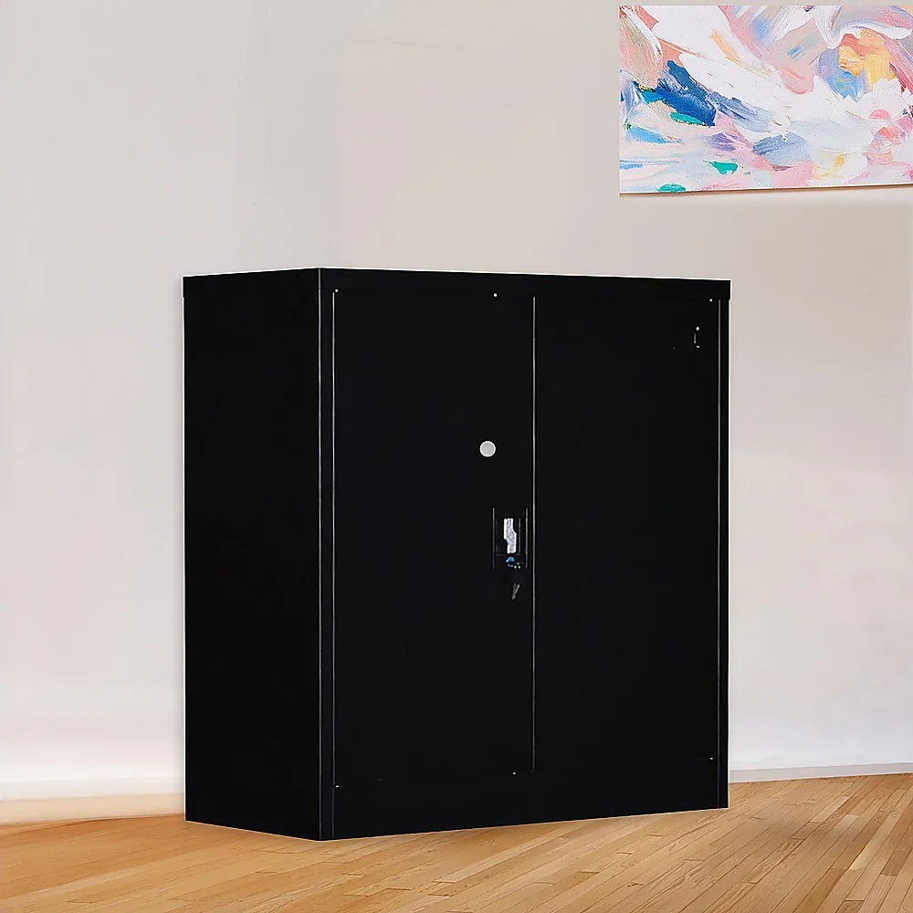 Two-Door Shelf Office Gym Filing Storage Locker Cabinet Safe - Mekamart Australia
