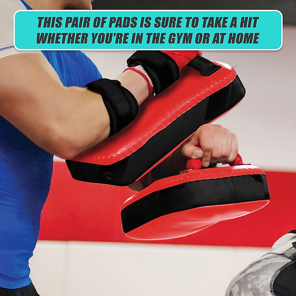 2 x Thai Boxing Punch Focus Pad Mitts Training Strike Shields Set