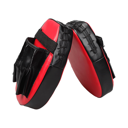 2 x Thai Boxing Punch Focus Gloves Kit Training Red & Black Pads
