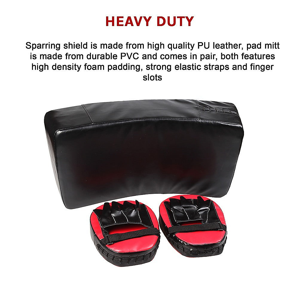 Kickboxing Shield & Punching Pad Combo – Sparring Training Strike Set
