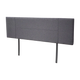 Linen Fabric King Bed Headboard Bedhead - Grey - Mekamart Australia