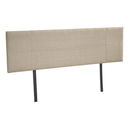 Linen Fabric King Bed Headboard Bedhead - Beige - Mekamart Australia
