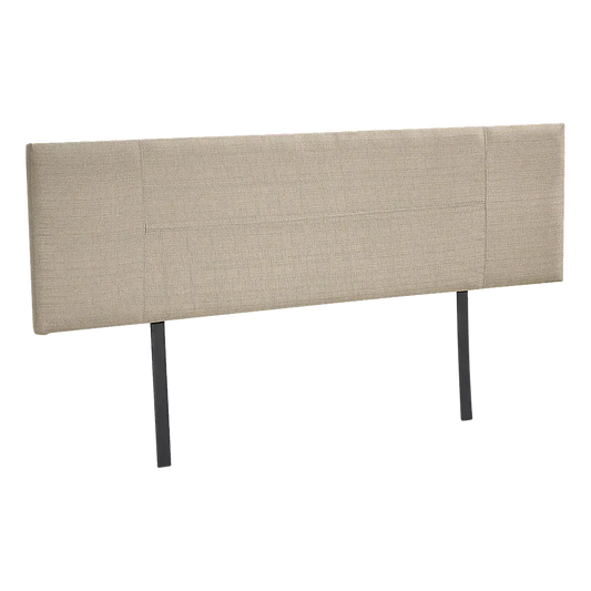 Linen Fabric King Bed Headboard Bedhead - Beige - Mekamart Australia
