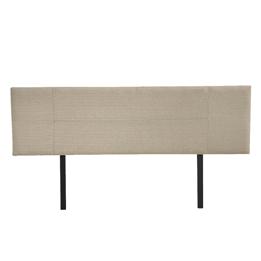Linen Fabric King Bed Headboard Bedhead - Beige - Mekamart Australia