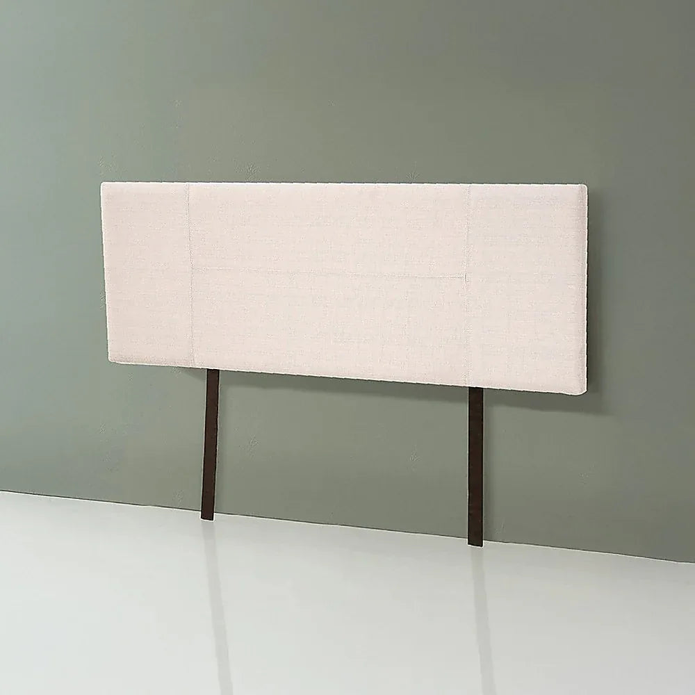 Linen Fabric Queen Bed Headboard Bedhead - Beige - Mekamart Australia