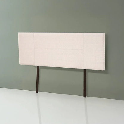 Linen Fabric Queen Bed Headboard Bedhead - Beige - Mekamart Australia