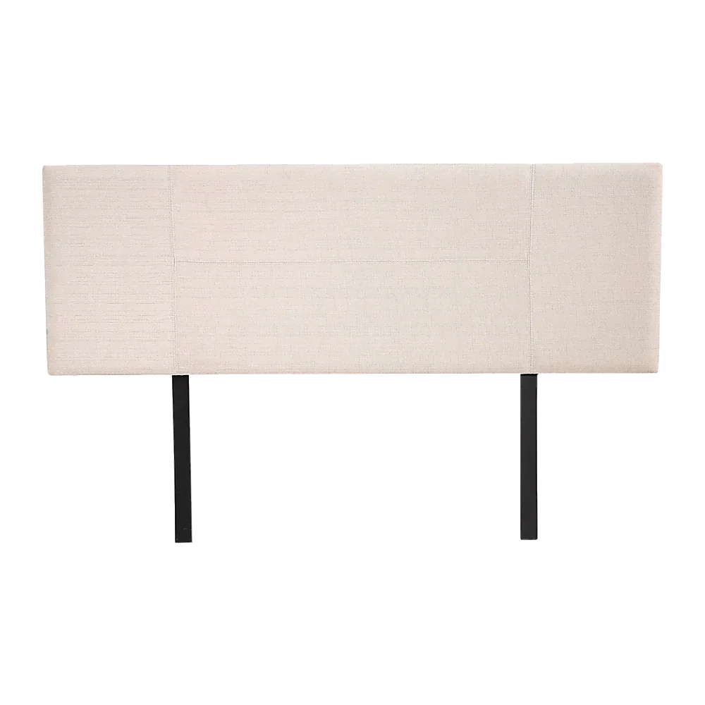Linen Fabric Queen Bed Headboard Bedhead - Beige - Mekamart Australia
