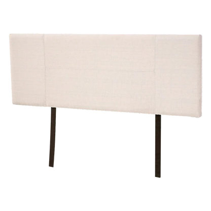 Linen Fabric Queen Bed Headboard Bedhead - Beige - Mekamart Australia