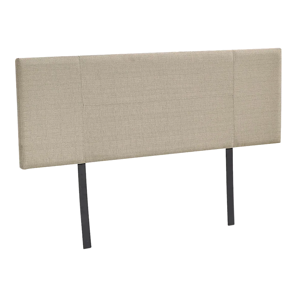 Linen Fabric Double Bed Headboard Bedhead - Beige - Mekamart Australia