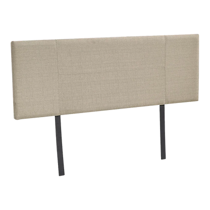 Linen Fabric Double Bed Headboard Bedhead - Beige - Mekamart Australia