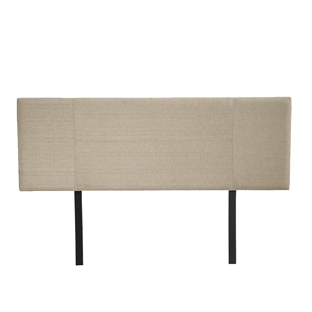 Linen Fabric Double Bed Headboard Bedhead - Beige - Mekamart Australia