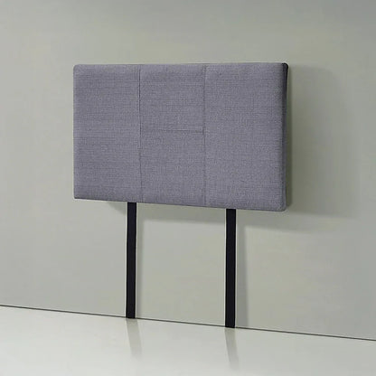 Linen Fabric Single Bed Headboard Bedhead - Grey - Mekamart Australia