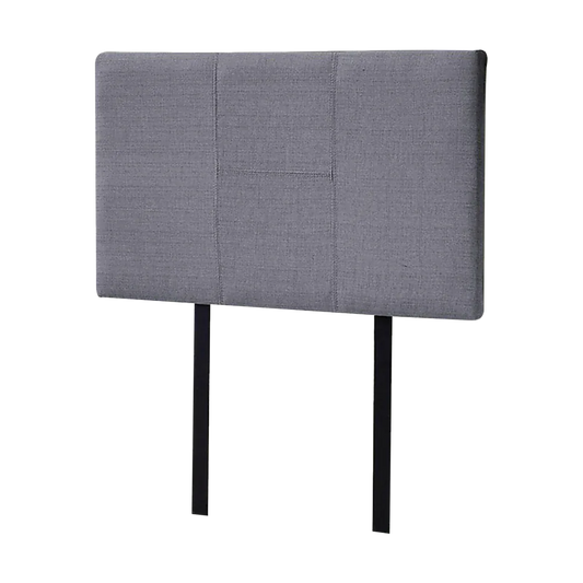 Linen Fabric Single Bed Headboard Bedhead - Grey - Mekamart Australia