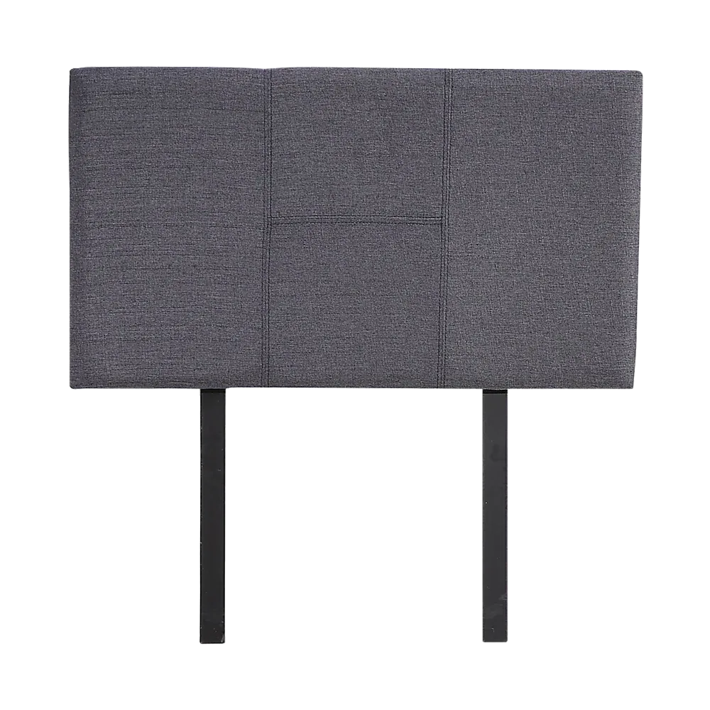 Linen Fabric Single Bed Headboard Bedhead - Grey - Mekamart Australia