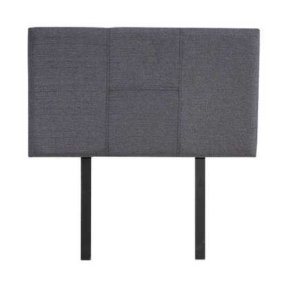 Linen Fabric Single Bed Headboard Bedhead - Grey - Mekamart Australia