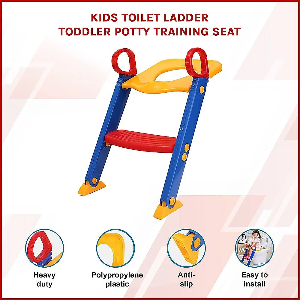Kids Toilet Ladder Toddler Potty Training Seat - Mekamart Australia