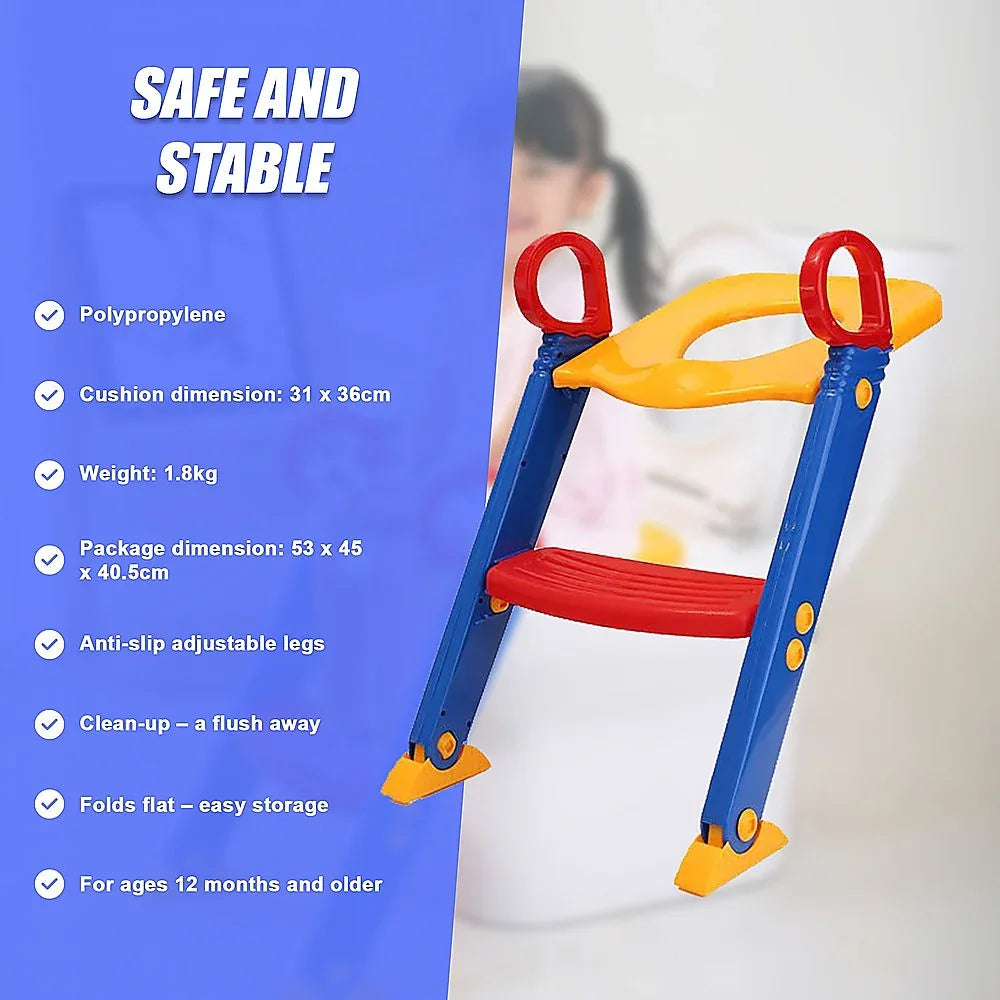 Kids Toilet Ladder Toddler Potty Training Seat - Mekamart Australia